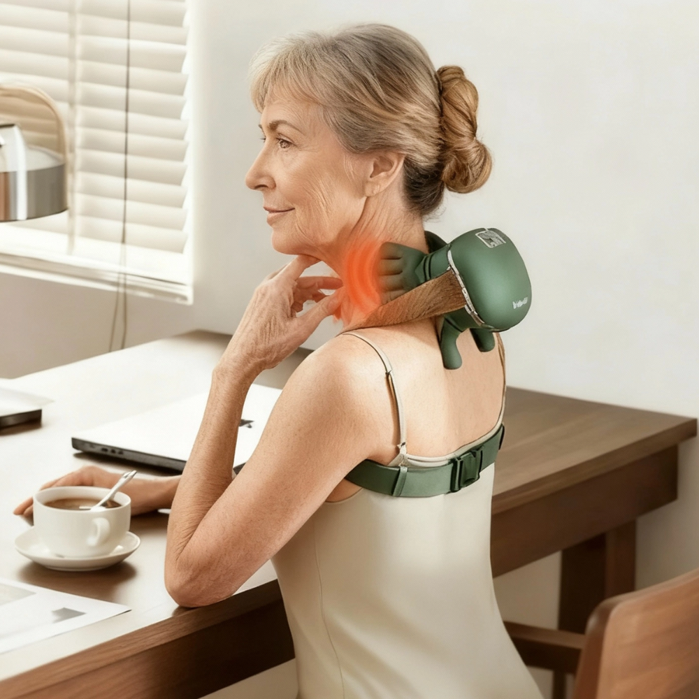 4D Shiatsu Neck Massager – Cordless with Heat